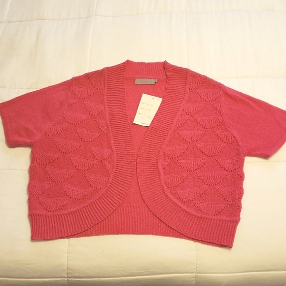 La Madona Barbie Pink Shrug Bolero L NWT - Picture 5 of 9